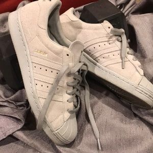 Suede Gray Shell Toe Adidas